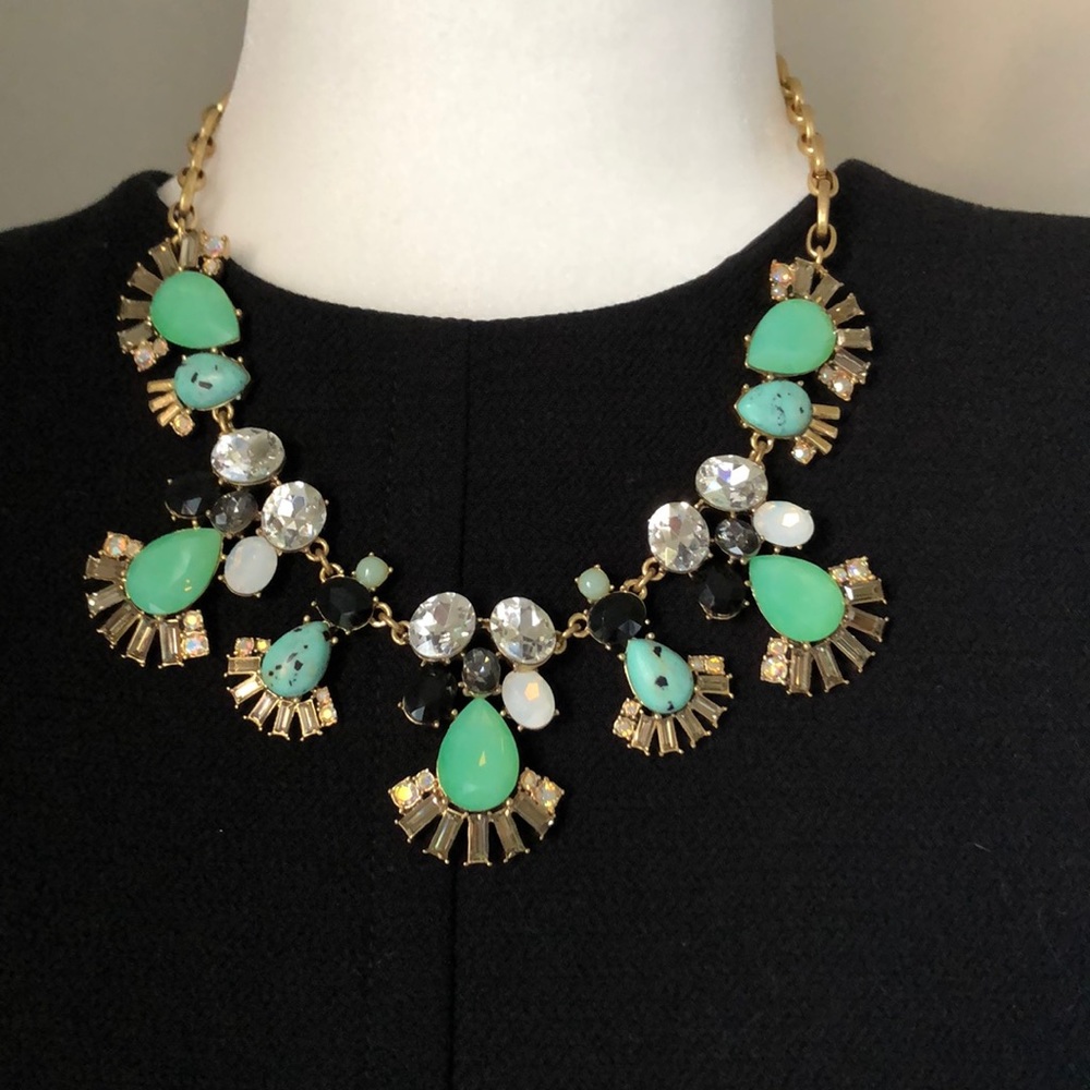 Turquoise/black statement necklace